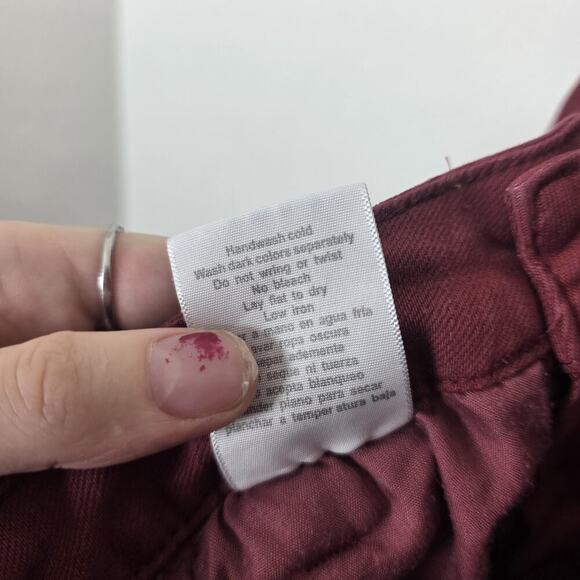 Judy Blue Burgundy High Rise Front Seam Straight Leg Stretchy Jeans Size 31 - Picture 7 of 10